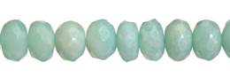 Amazonite Bead Roundel Faceted Gemstone