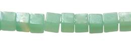 Amazonite Bead Drill Through Cube Shape Gemstone