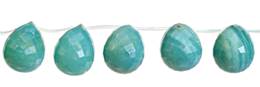 Amazonite Bead Topside Hole Drop Shape Gemstone