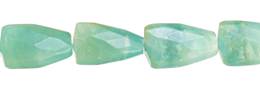 Amazonite Bead Faceted Wave Ladder Shape Gemstone