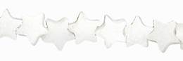 White Jade Bead Flat Star Shape Gemstone