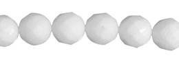 White Jade Bead Ball Shape Faceted Gemstone