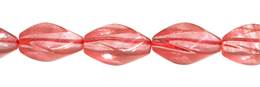 Cherry Quartz Bead Four Twist Shape