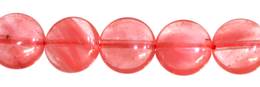 Cherry Quartz Bead Coin Shape