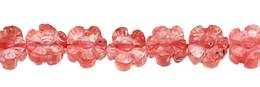 Cherry Quartz Bead Flower Shape