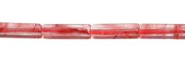 Cherry Quartz Bead Round Tube Shape