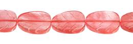 Cherry Quartz Bead Waved Leaf Shape