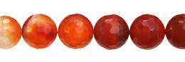 Red Agate Natural Color Faceted Ball Shape