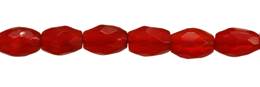 Red Agate Bead Rice Shape Faceted Gemstone