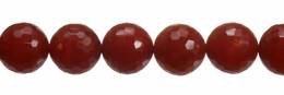 Red Agate Bead Ball Shape Faceted Gemstone GR-A
