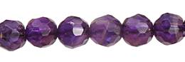 Amethyst Bead Ball Shape Faceted Gemstone GR-AB+