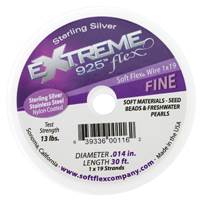 Soft Flex Beading Wire 0.014 Silver