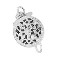 Sterling Silver 9mm Filigree Round Clasp