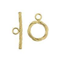 Gold Filled Rope Toggle Clasp 12mm Ring