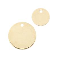 Gold Filled Flat Disc Charm Inner Hole Punch