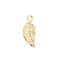 14K 12mm Leaf Charm