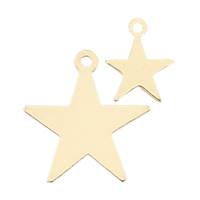 Gold Filled Star Flat Sheet 14mm Charm