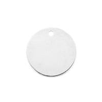 Sterling Silver Disc Charm 11mm