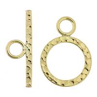 Gold Filled Hammer Toggle Clasp 12mm Ring