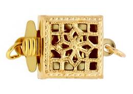 Gold Filled Square Filigree Multi-Rows Clasp