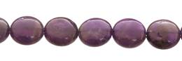 Amethyst Bead Coin Shape Gemstone