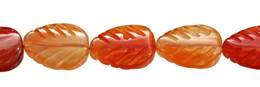 Red Agate Natural Color Leaf Shape Gemstones