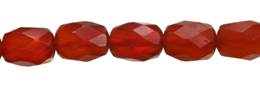 Red Agate Bead Barrel Shape Faceted Gemstone