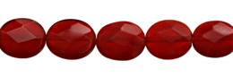 Red Agate Bead Oval Shape Faceted Gemstone
