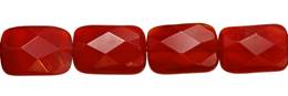 Red Agate Bead Rectangle Shape Faceted Gemstone