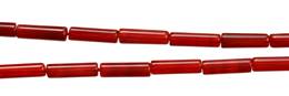Red Agate Bead Round Tube Shape Gemstone