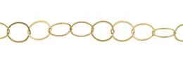 Gold Filled Chain 10.0mm Width Flat Round Link