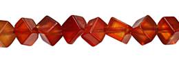 Red Agate Natural Color Drill Through Corner Dice
