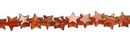 Red Agate Bead Flat Star Shape Gemstone