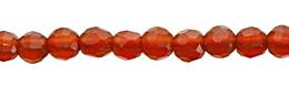 Red Agate Bead Ball Shape Faceted Gemstone