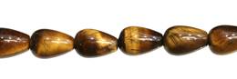 Tiger Eye Bead Drill Through Drop Shape Gemstone