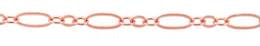 2.2mm Width Flat Long And Short Fancy Rose Gold Filled Chain