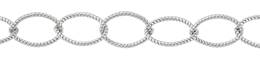 6.0mm Width Silver Twisted Oval Cable Chain