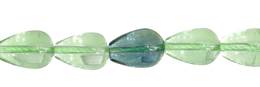 Green Fluorite Bead Drill Through Drop Shape