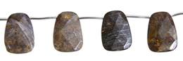 Pietersite Bead Topside Hole Faceted Ladder Shape