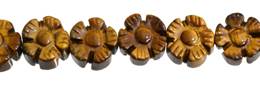 Tiger Eye Bead Flower Shape Gemstone