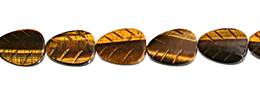 Tiger Eye Bead Leaf Shape Gemstone