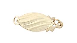 Gold Filled Wave Stripe Fish Hook 14mm Clasp