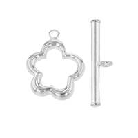 Sterling Silver Flower Toggle Clasp