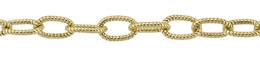 4.0mm Width Hammer Oval Gold Filled Chain