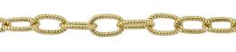4.0mm Width Hammer Oval Gold Filled Chain