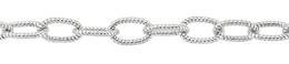 4.0mm Width Silver Twisted Oval Cable Chain