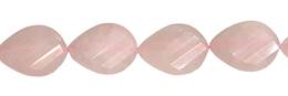 Rose Quartz Bead Twisted Pear Shape Gemstone