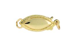 14K FANCY EDGES FISH HOOK 13MM CLASP 2519-14K