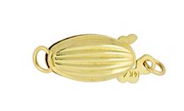 14K SOLID STRIPE FISH HOOK 14MM CLASP 2525-14K