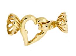 MULTI-STRAND FOLD OVER HEART CLASP 2543-14K